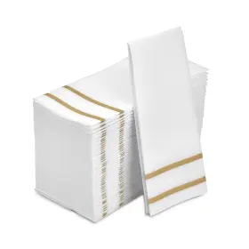Fete 616833345951 Paper Hand Towels For Bathroom Linen-feel Guest Formal Dinner Anniv