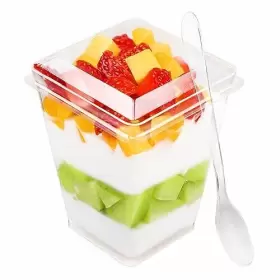 Fifwvgp 753775977588 50 Pack 5 Oz Plastic Dessert Cups With Lids And Spoons Yogurt Parfait
