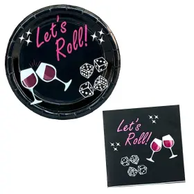 Finds Fit 4u 426982504702 Bunco Party Supplies - Plates And Napkins Perfect For Night Game Nig