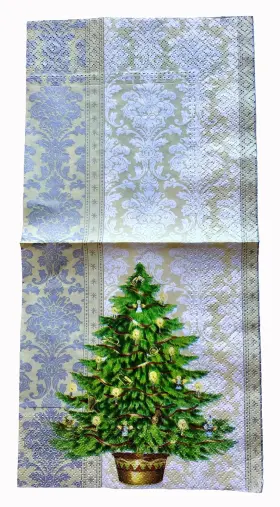 Fine Style 742383766684 40 Pcs 13x13 Winter Tree Party Napkins Yellow Decoupage Paper Buffet