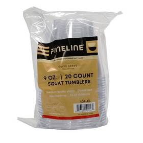 Fineline 813515010231 Settings Hard Plastic Squat Tumbler 500 Count 20 Per Pack 25