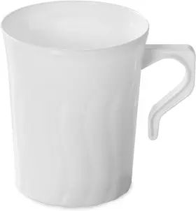 208-wh Fineline Settings Inc Flairware 8 Oz White Plastic Coffee Mug 288/case