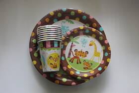 Fisher-price Amscan 554416 Fisher-price Baby Jungle Animals Party Supplies Set Plates Cups 24pc