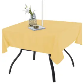 F-zip-yellow-7070 Fitable Square Table Cover Outdoor And Indoor 70 Inch X Yellow
