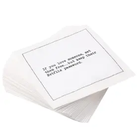 Five Star Napkins 810022682951 Relationship Quotes White Cotton Cocktail Beverage Bar