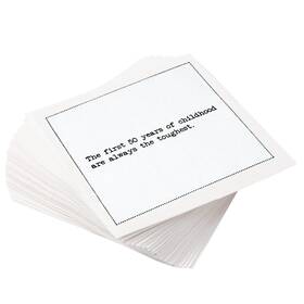 Five Star Napkins Co11-101/dw200-50s-50-s Funny 50th Birthday Quotes White Cotton Cocktail 50 Lux