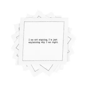 Dw200-ss-50-s Five Star Napkins Co11-101/dw200-ss-50-s Funny Snarky Quotes White Cotton Cocktail 50 Luxury Dis