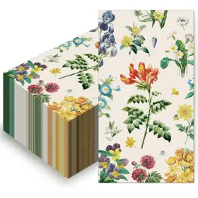 Fivefigs 739804799147 100 Pcs Disposable Hand Towel Vintage Floral Paper Napkins Watercolor Guest
