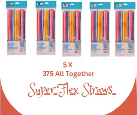 24992 Flex 5 X Super Straws 75 Count