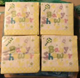 Flomo 769526065213 Baby Shower Party Celebration Dessert Napkins - 6 New Packs. Congratulations