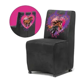 26077 Folat Horse Chair Decorations Purple