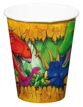 61851 Folat Dinosaur Party Cups - Pack Of 6 Contemporary