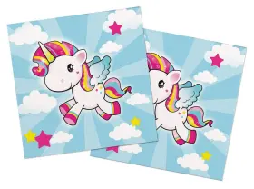 65042 Folat Unicorn Napkins Multi Color Standard Size