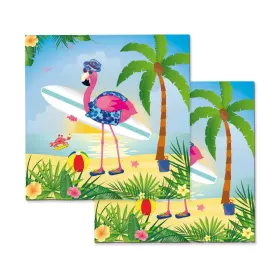 65342 Folat - Flamingo Napkins 33x33 Cm 20 Pieces