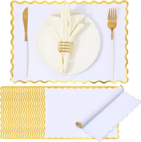 Mats-ioyph95656 Foldtier 150 Pcs Disposable Paper Placemats Bulk 10 Inch X14 X 14 Inches White