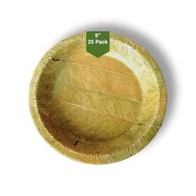 Folium 860007721038 Single Use Sal Leaf Plates 9 Inch 25/pack Zero Waste Biodegradable