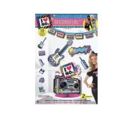 Forum Novelties Inc 721773774621 1980s Party Decoration Kit With Banners Centerpieces And Cutouts
