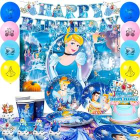 Fruitful Party 680358385099 Cinderella Birthday Supplies Set Complete Themed Tableware