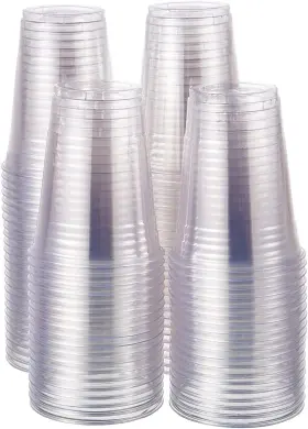 Fuling 313103393321 100 Sets-16 Oz Clear Plastic Bpa Free Drinking Cups Disposable