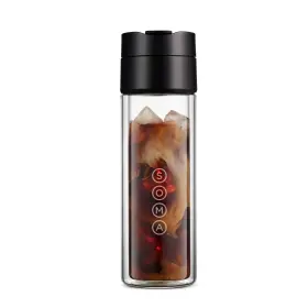 Sm18501k Full Circle Home 859224005625 Double Wall Glass Tea And Coffee Cold Brew Bottle Black 12oz