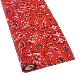 13606707 Fun Express 40 Inch X 100 Ft. Red Bandana Plastic Tablecloth Roll 13606707 Fun Express 40 Inch X 100 Ft. Red Bandana Plastic Tablecloth Roll