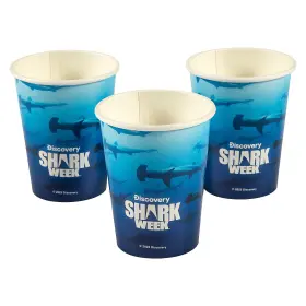 Fun Express 195130298165 Discovery Shark Week Hammerhead Party Disposable Paper Cups - 9 Oz. 8 Counts