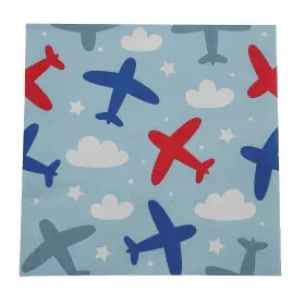 Fun Express 197640483833 Airplane Party Paper Beverage Napkins - 5 Inch 16 Counts