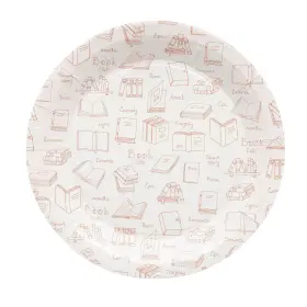 Fun Express 197640484090 Book Club Round Disposable Paper Dinner Plates - 9 1/4 Inch 8 Counts
