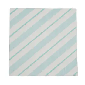 Fun Express 197640484441 Baby Shower Blue And White Stripe Luncheon Napkins - 6 1/2 Inch 16 Count