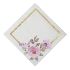 Fun Express 197640486001 Floral Disposable Paper Beverage Napkins- 5 Inch 16 Ct