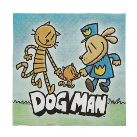 Fun Express 197640496505 Dog Man Party Disposable Paper Luncheon Napkins - 6 1/2 Inch 16 Counts