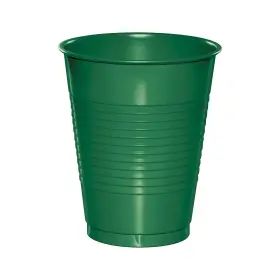 Fun Express 197640512571 Emerald Green Disposable Plastic Cups 4 1/2 Inch 16 Oz - 20 Count