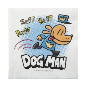 Fun Express 197640521801 Dog Man Disposable Paper Luncheon Napkins 6 1/2 Inch Bulk 50 Counts