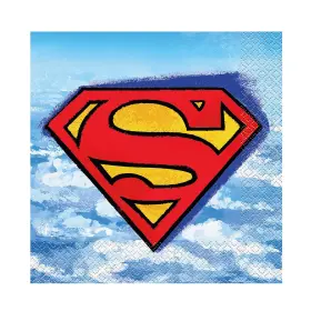 Fun Express 197640599091 Dc Comics Superman Party Emblem Disposable Paper Luncheon Napkins