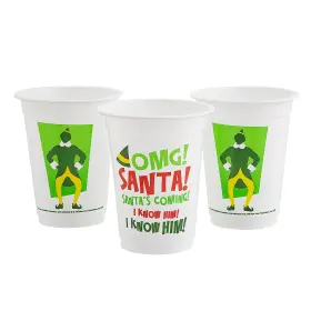 Fun Express 886102008638 Buddy The Elf Disposable Plastic Cups 4 1/2 Inch 16 Oz. Bulk 50 Counts