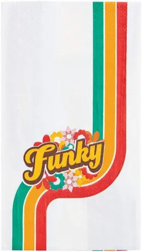 Fun Express 889070517812 70s Party Dinner Napkins 16pc - Supplies 16 Pieces