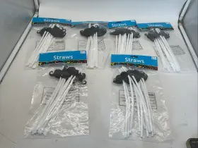 983498 Fun Express Straws Mustache Moustache 72 Total 6 Bags 12 In Each Party Supplies