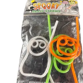 Fun-time 015201686441 Vintage Spooky Halloween Shaped Krazy Straws 4 Pack Nos 1996 Int L Nip