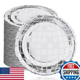 Funisfun B0cd1khkhj 100 Disco Ball Disposable Plates 70s Party Decoration