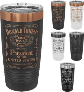 Pc-t20 Funny Bone Drinkware Trump Tumbler Gifts For Men Women 2024 Election Large Black Copper