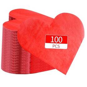 Fyxmi Vdn2024 Veart Napkins 100pcs Valentines Day Red Heart