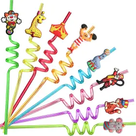 Fzr Legend 313105377336 24 Circus Party Favors Drinking Straws For Carnival Supplies With 2