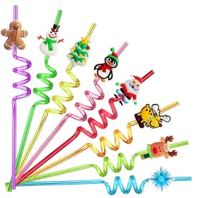 Fzr210909001 Fzr Legend 24 Christmas Party Favors Classroom Xmas Drinking Straws Goodie Gifts