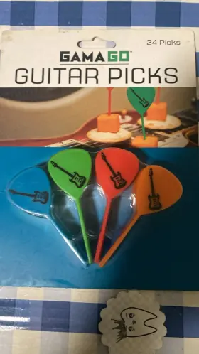 Gamago 094922813367 Appetizer Picks Shaped Like Guitar New