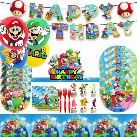 Gardelf 075893482553 123pcs Super Bros Themed Party Decorations Birthday Supplies Decoratio Gardelf 075893482553 123pcs Super Bros Themed Party Decorations Birthday Supplies Decoratio
