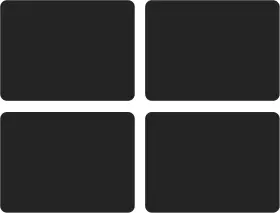 Gasar 850020007042 Placemats Set Of 4 Silicone Table 16 X 12 1.1mm Black