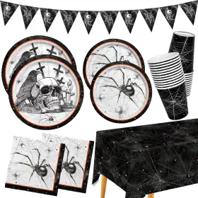 2023052401 Gatherfun Spider Webs Halloween Party Supplies - Featuring Skull And Themes All-i