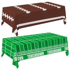 2023053003 Gatherfun Football Party Decorations Disposable Tablecloth Plastic Touchdown