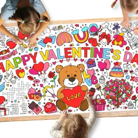 2023101001 Gatherfun Valentines Day Activity Poster - 31.5 X 72 Inch L W White