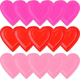 2023101803 Gatherfun 48pcs Heart Shaped Paper Plates Set - Romantic Red Tableware For